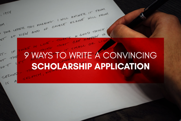 Writing a convincing scholarship application